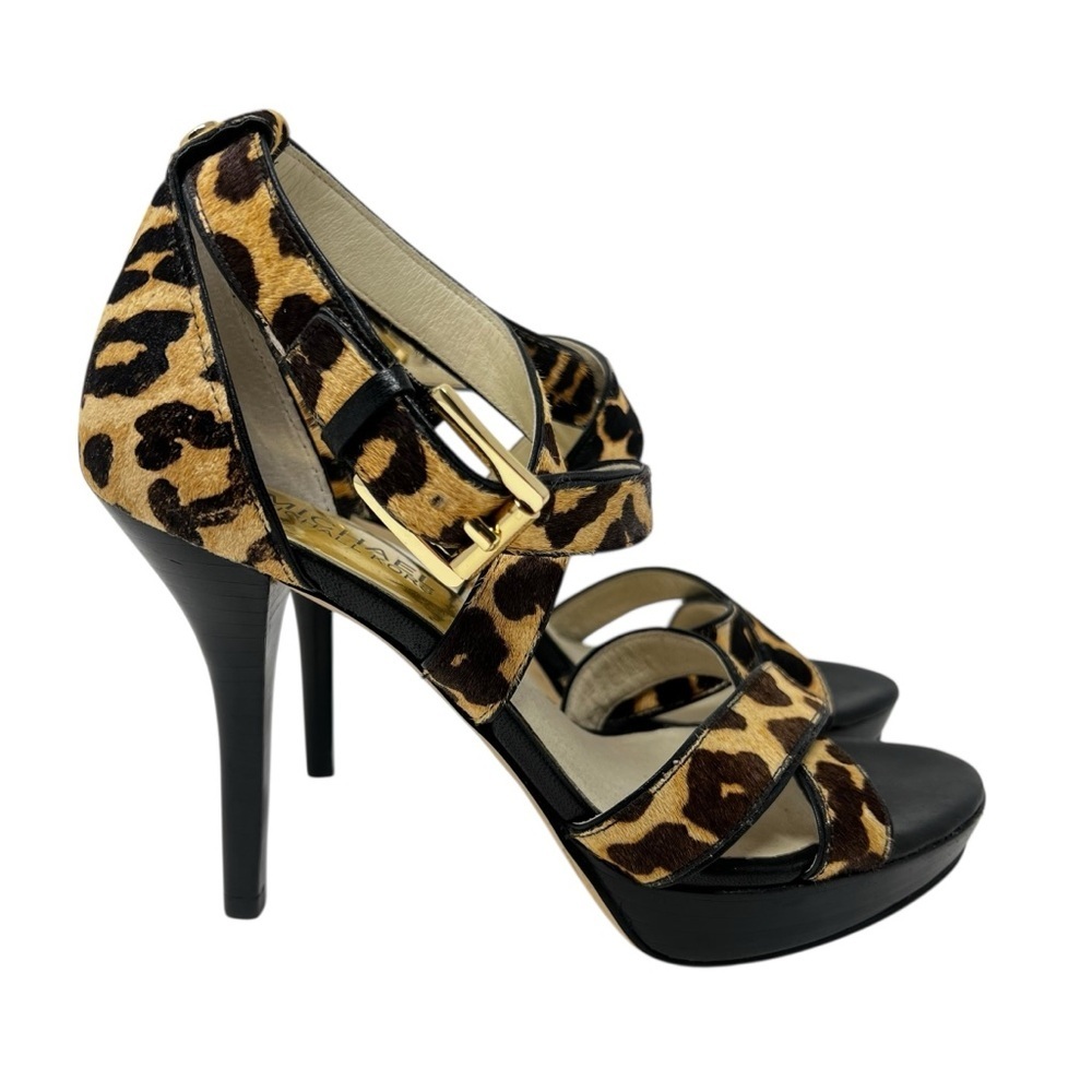 Michael Kors Animal Print Strappy Heels - Picture 2 of 10